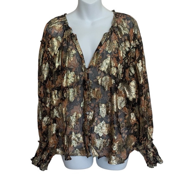 NWOT Free People Scorpion Sheer Blouse Size XS - Picture 5 of 15